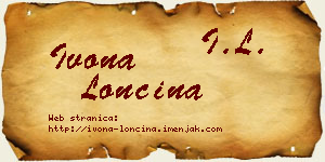 Ivona Lončina vizit kartica